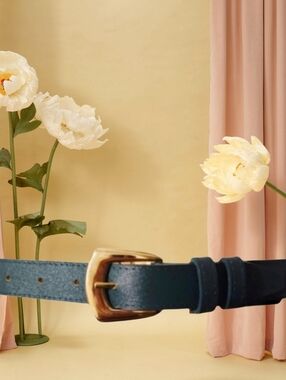 Green Garden Belt with Gold Buckle